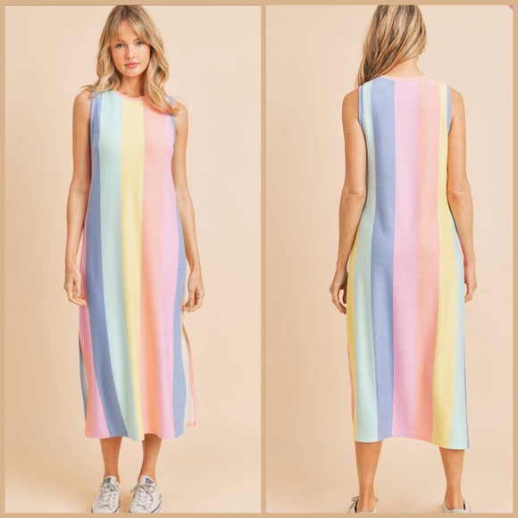 Dresses & Skirts - 🌈Curvy Rainbow Stripe Dress🌈